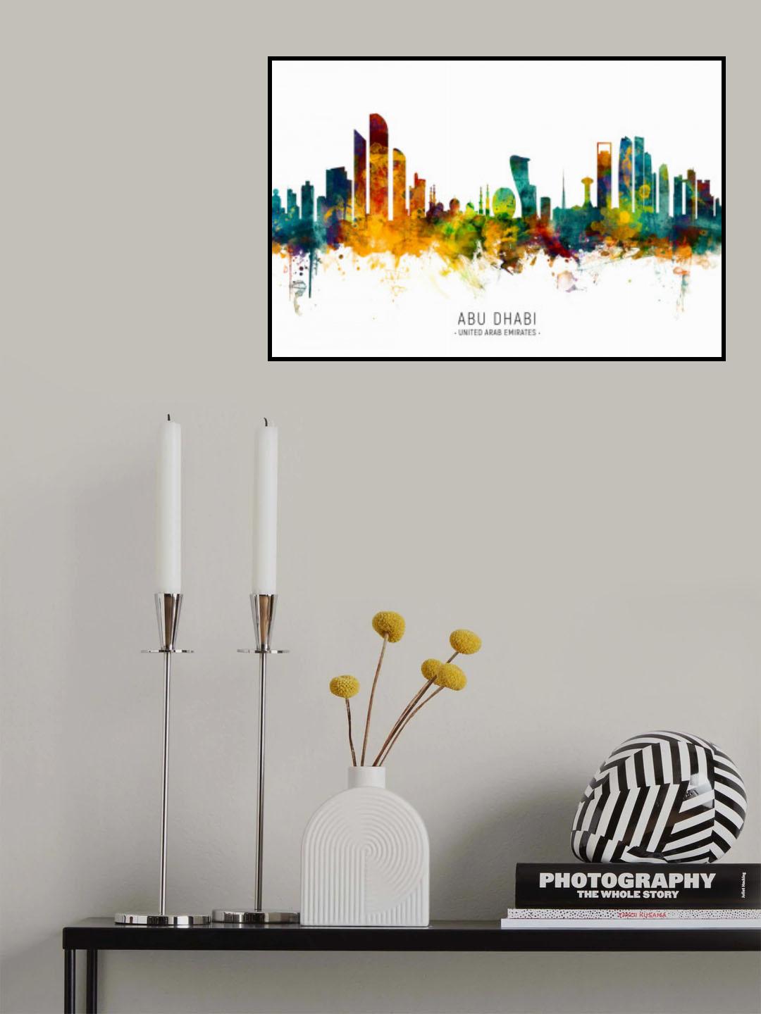 Abu Dhabi Skyline Poster och Canvastavla