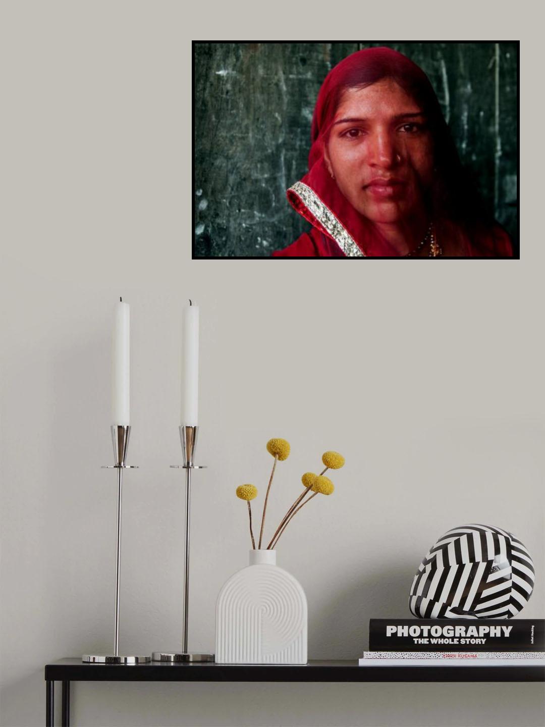 The girl in the red veil Poster och Canvastavla