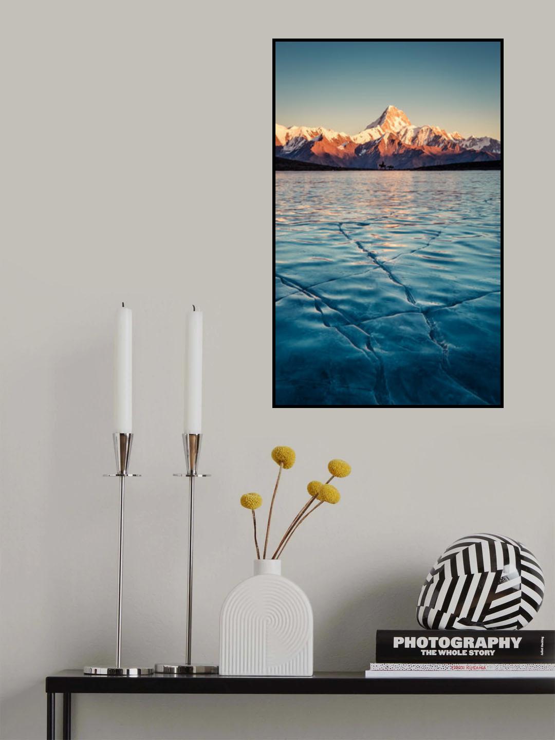 Gonggar snow mountain 7556 《倦马归途》 Poster och Canvastavla