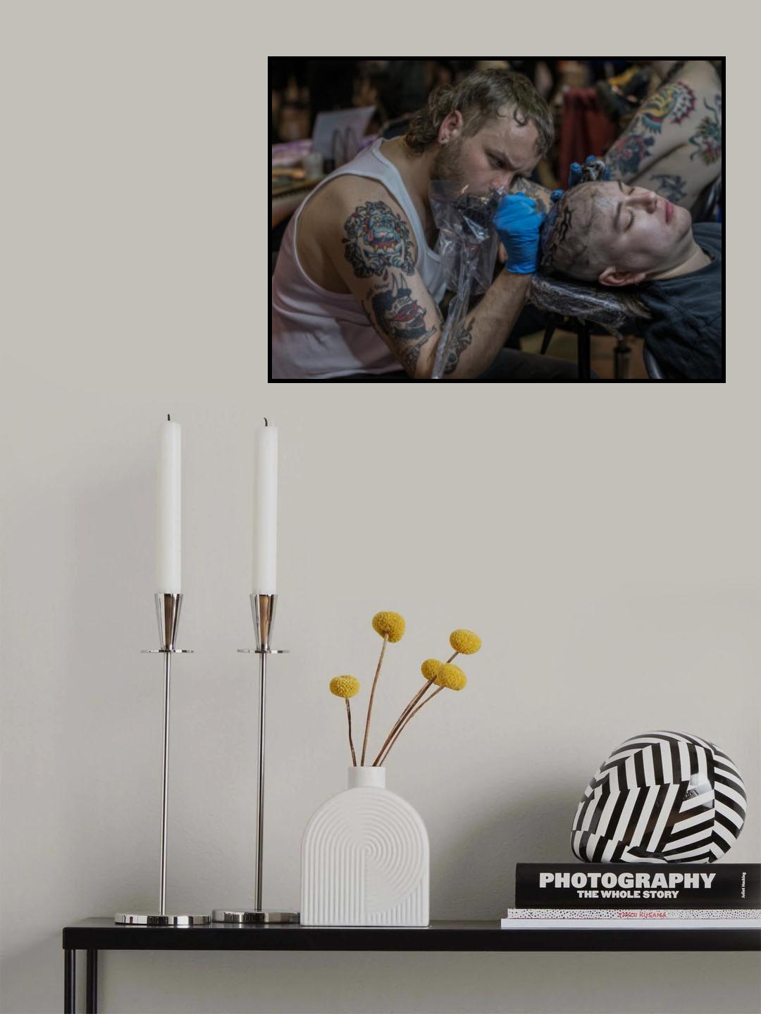 Head Tattoo Poster och Canvastavla