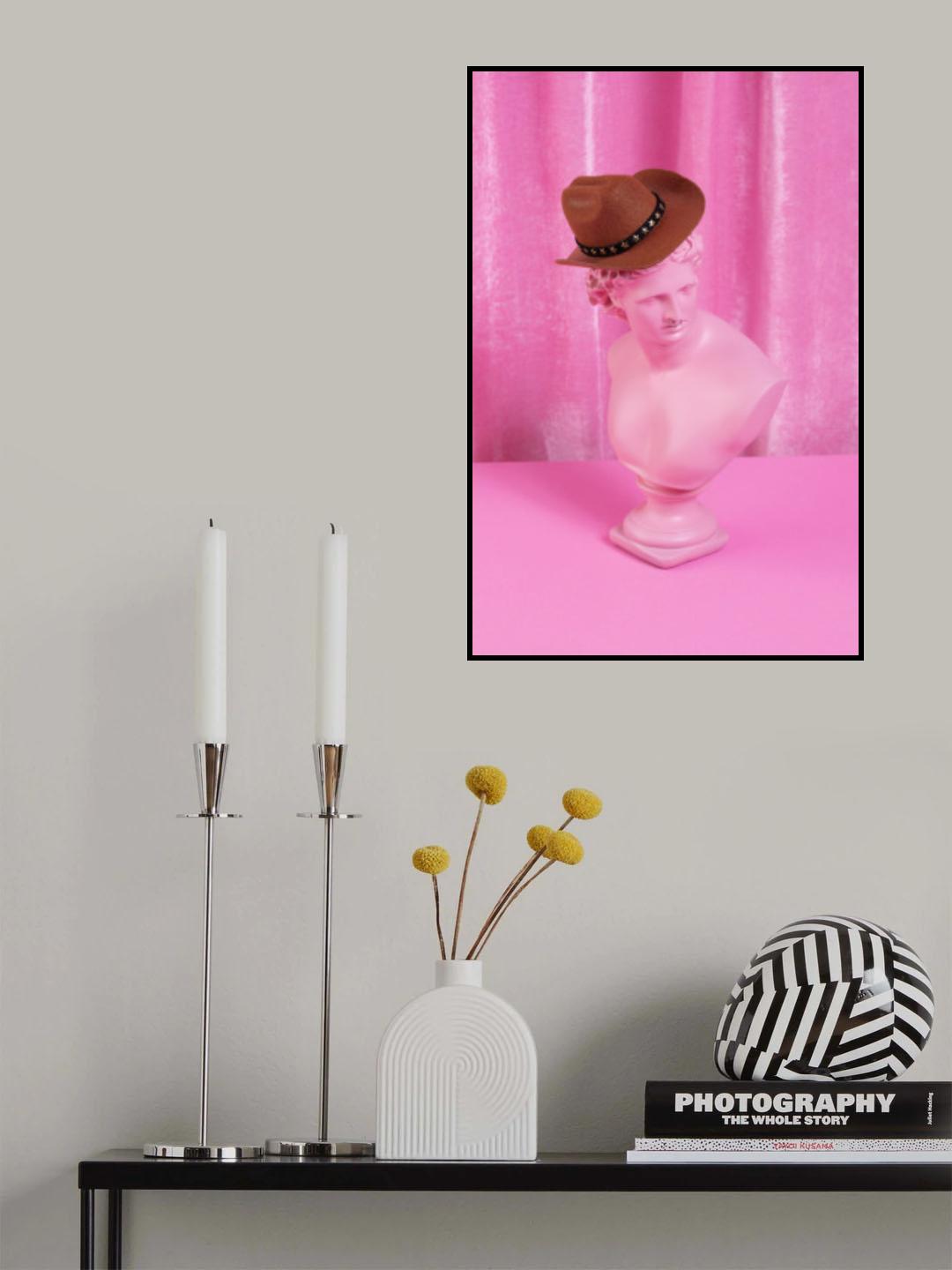 Cowboy in pink Poster och Canvastavla