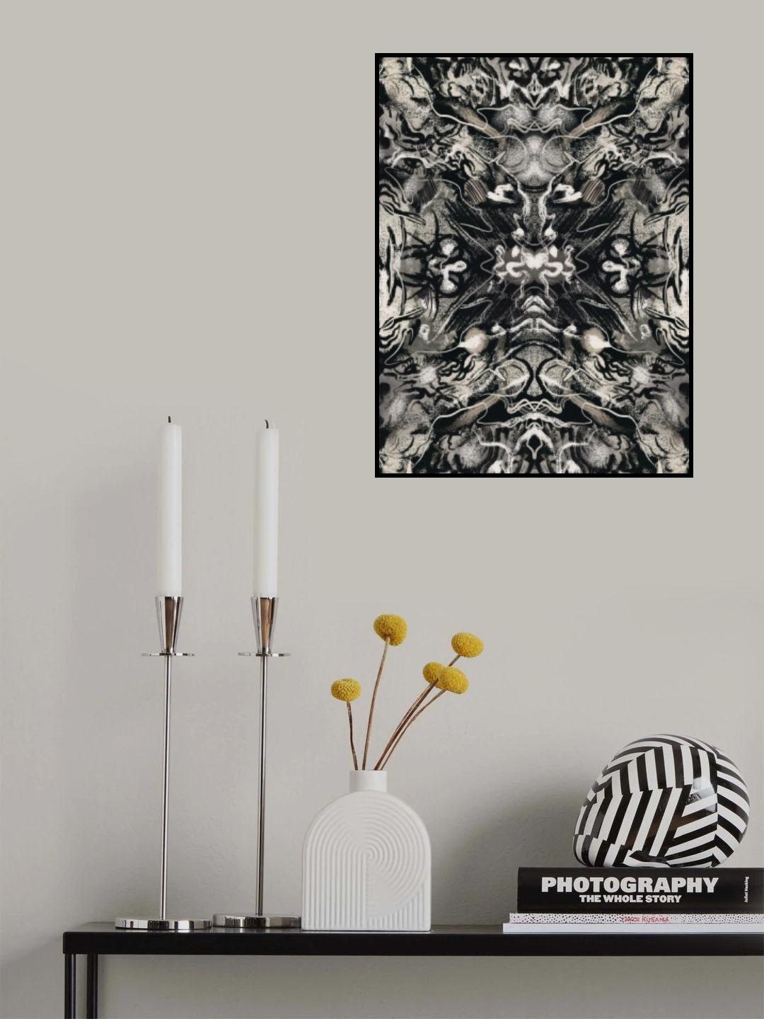 Organic Symmetrical Abstract Poster och Canvastavla