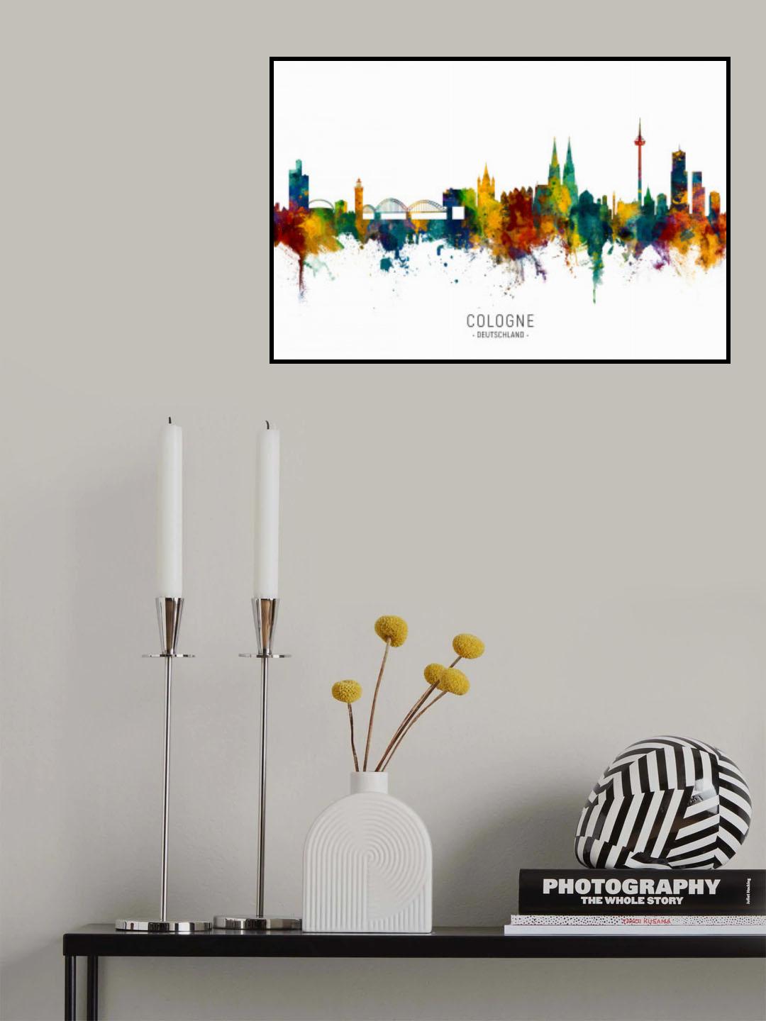 Cologne Germany Skyline Poster och Canvastavla