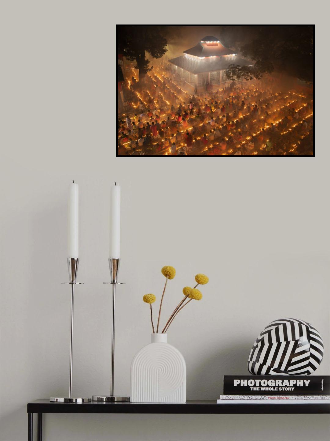 Devotees attend in prayer Poster och Canvastavla