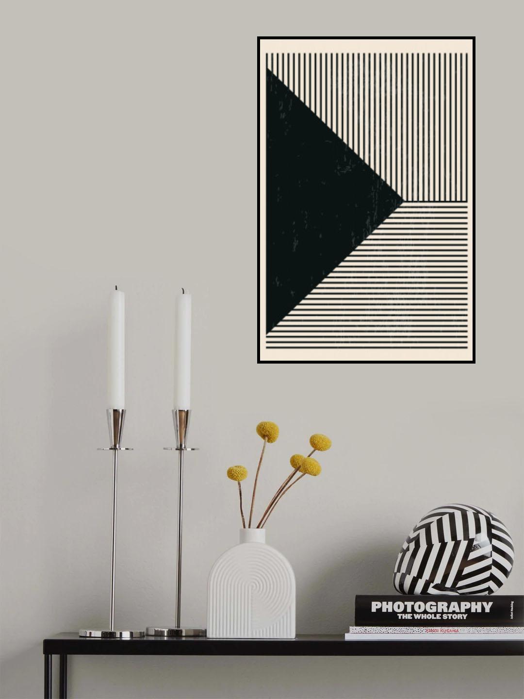 Black and White Lines Series #2 Poster och Canvastavla