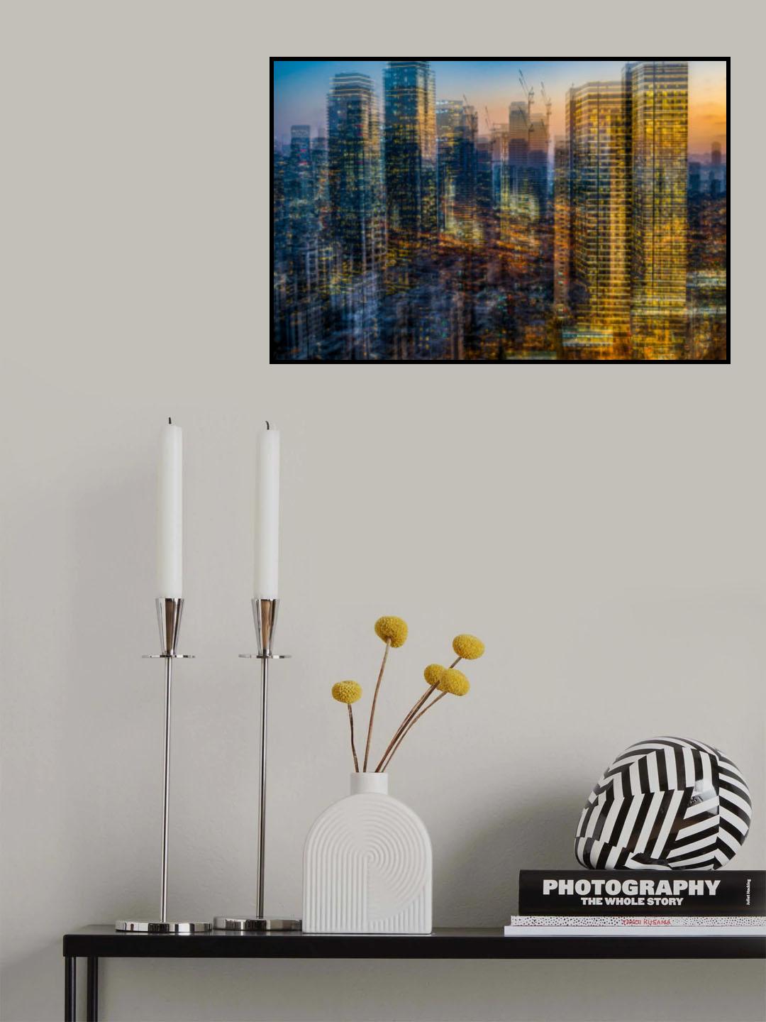 A bustling city Poster och Canvastavla