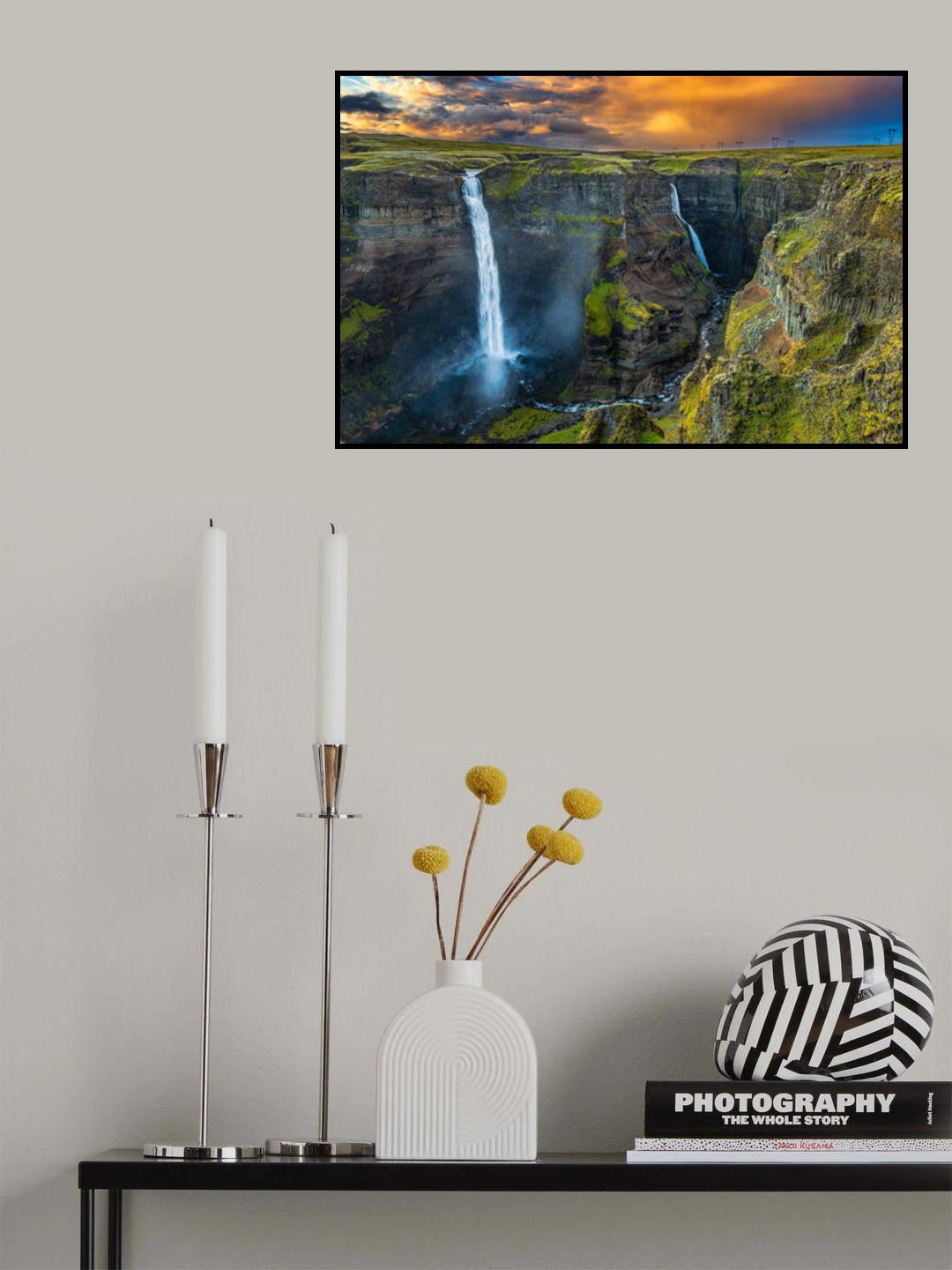 Haifoss and Granni Poster och Canvastavla