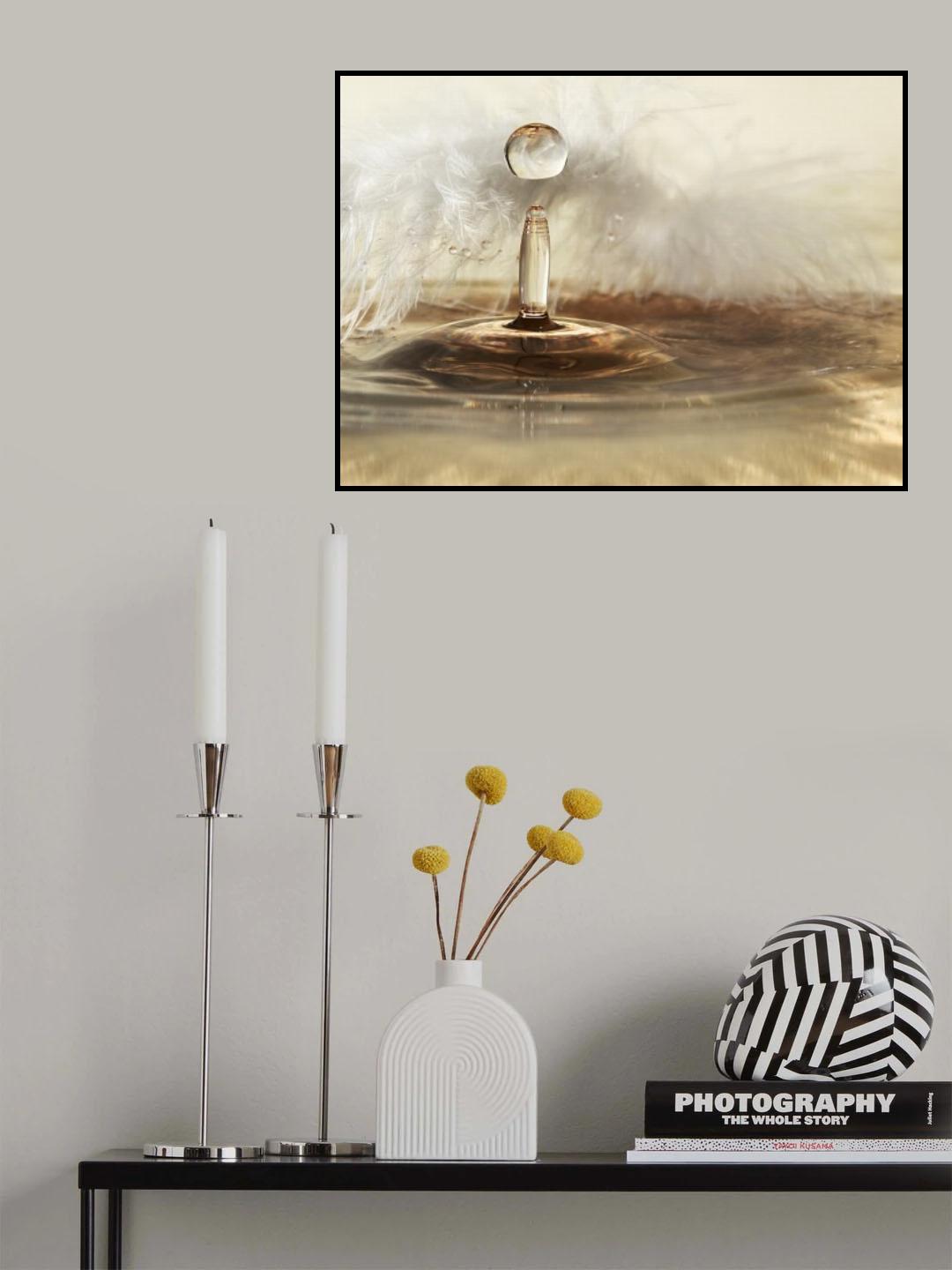 Golden featherdrops Poster och Canvastavla
