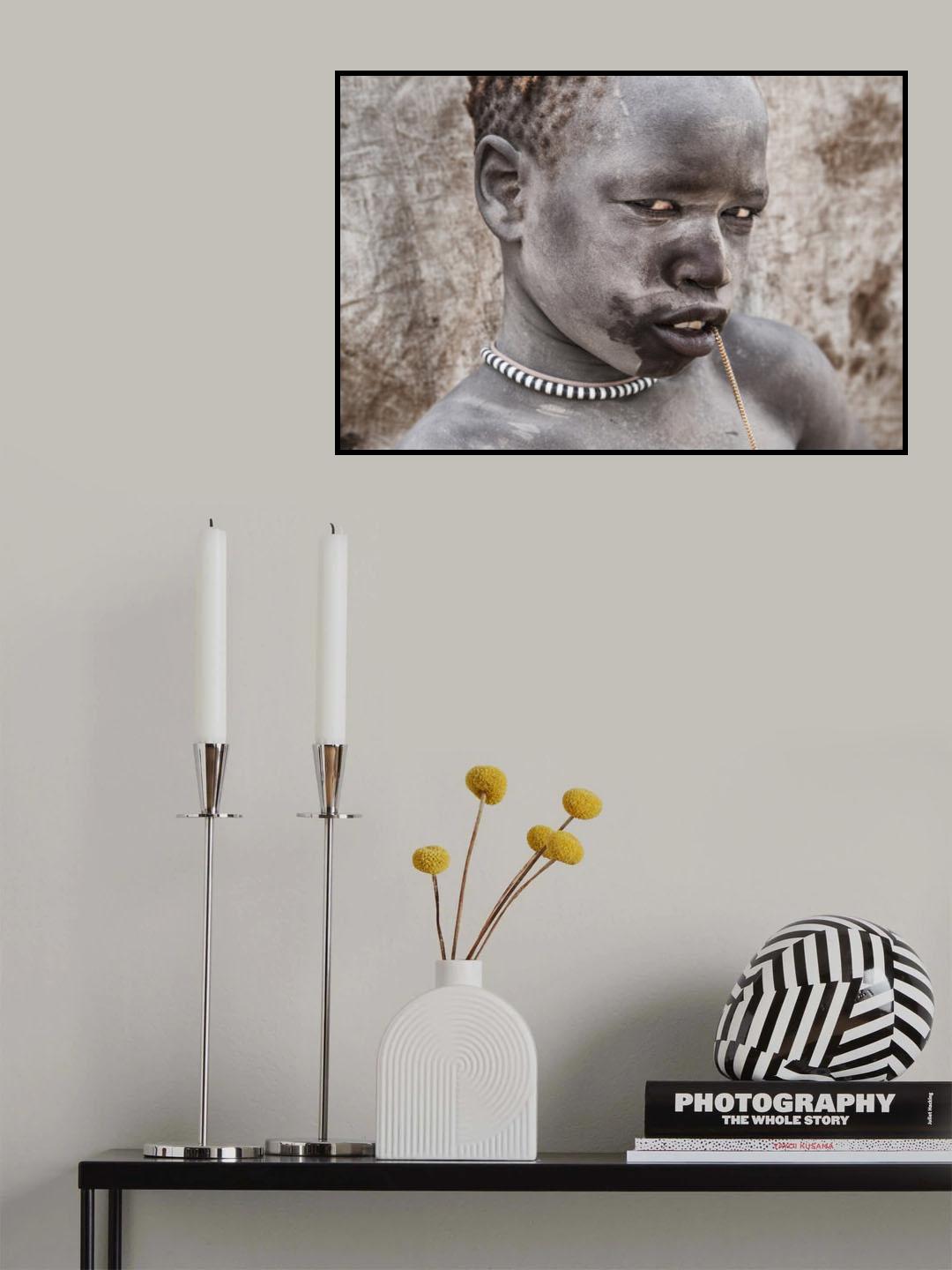 Mundari tribe boy - South Sudan Poster och Canvastavla