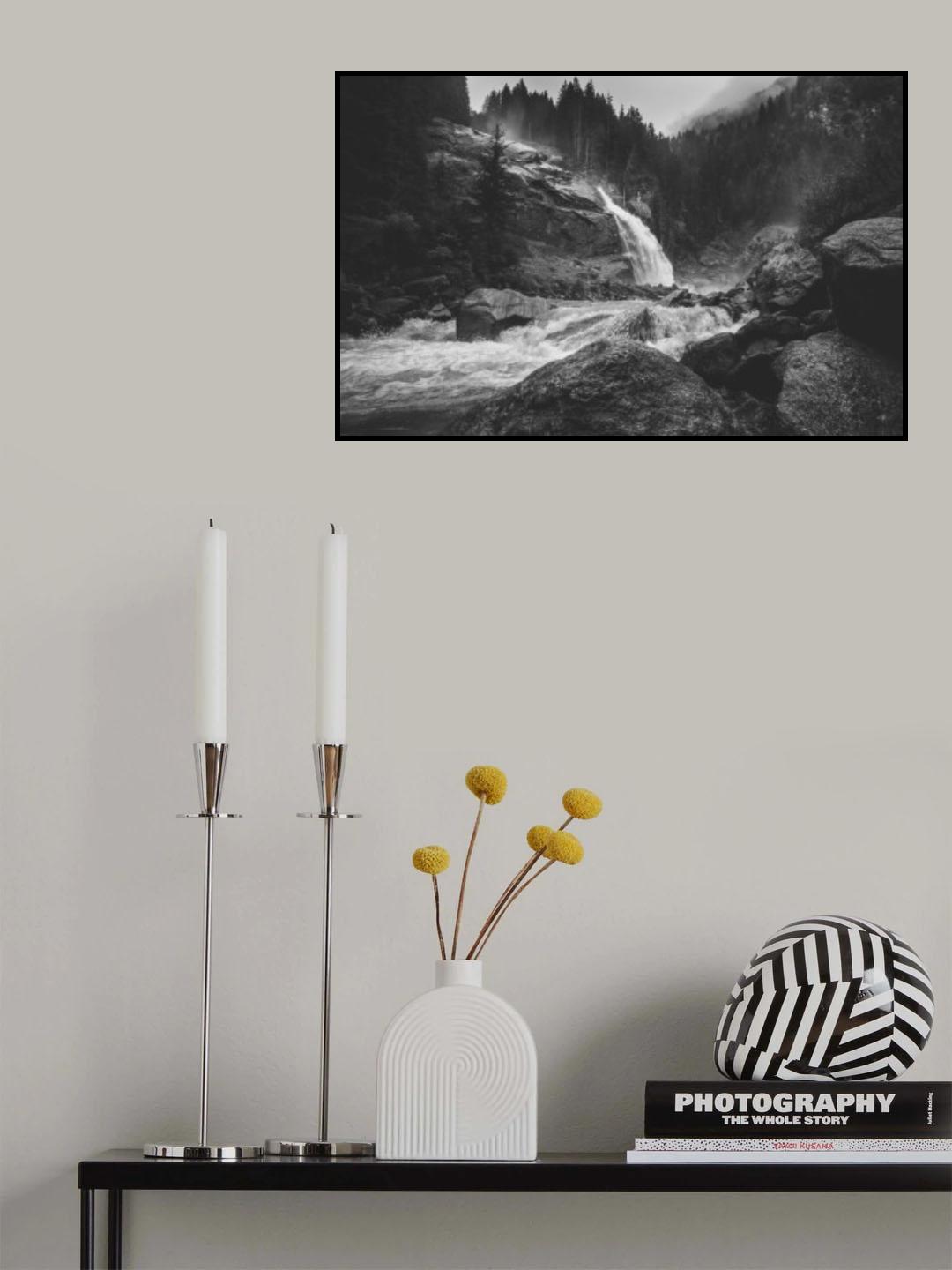 Kremmel Waterfall Poster och Canvastavla
