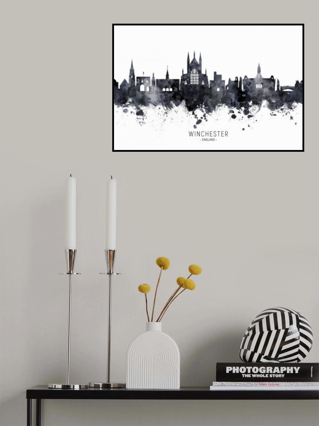 Winchester England Skyline Poster och Canvastavla