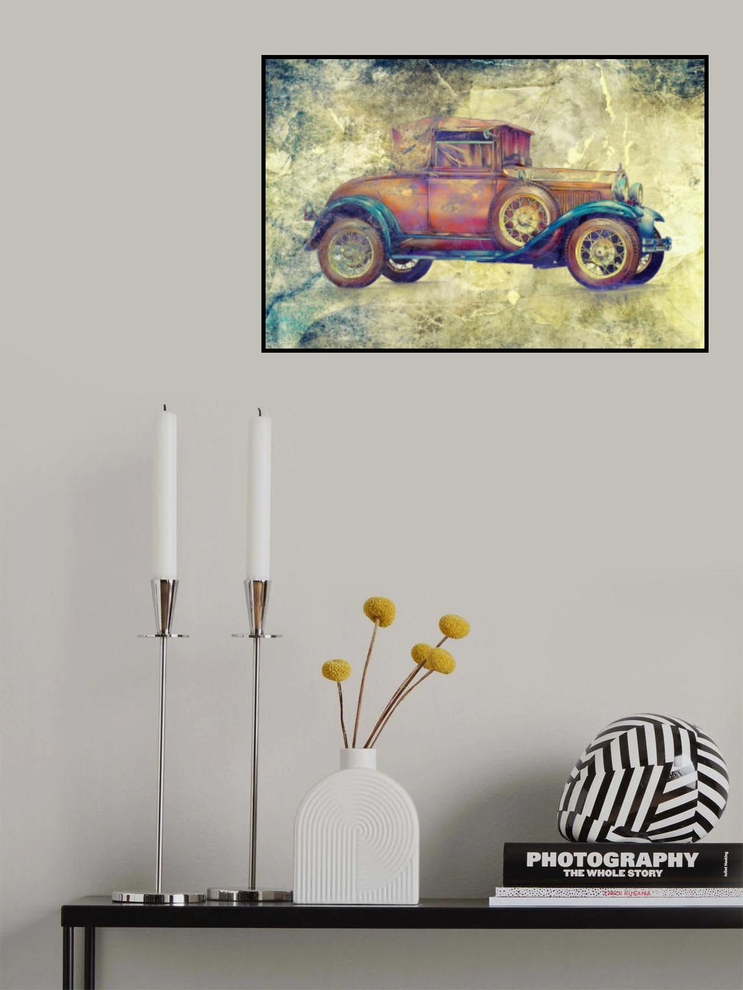 Vintage car 3 Poster och Canvastavla
