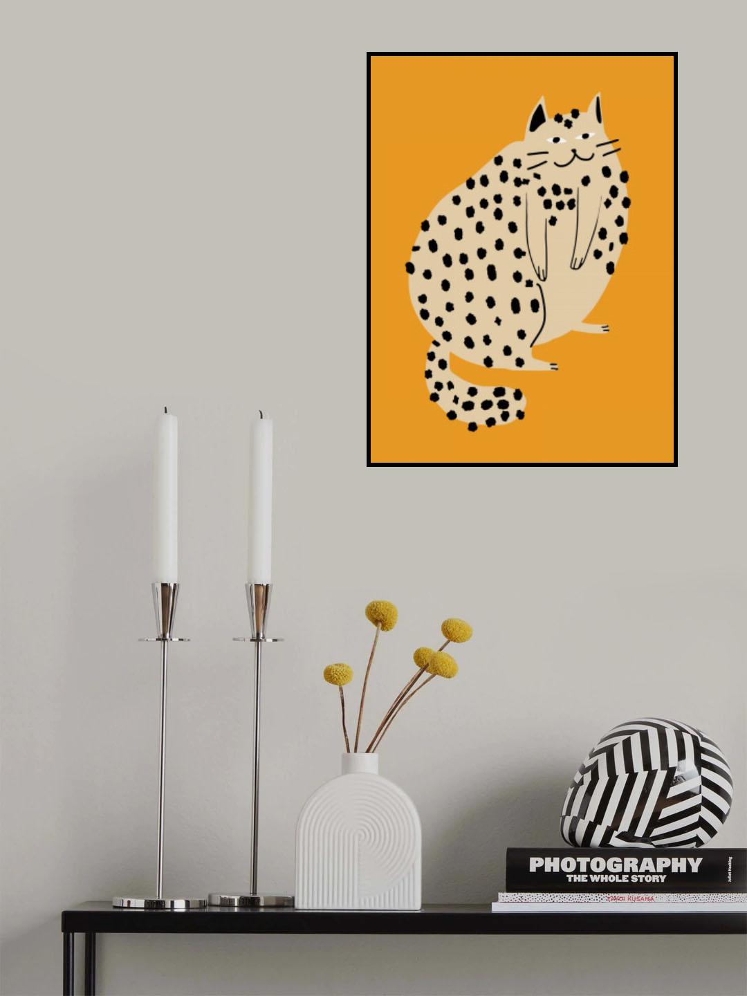 Orange Plump Cat Poster och Canvastavla