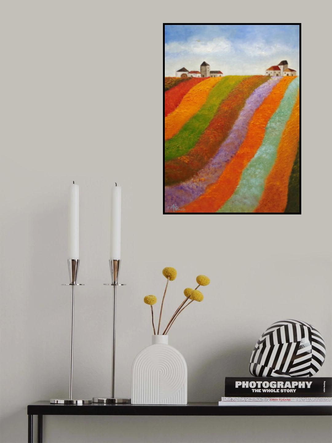 Stripy Valley Poster och Canvastavla