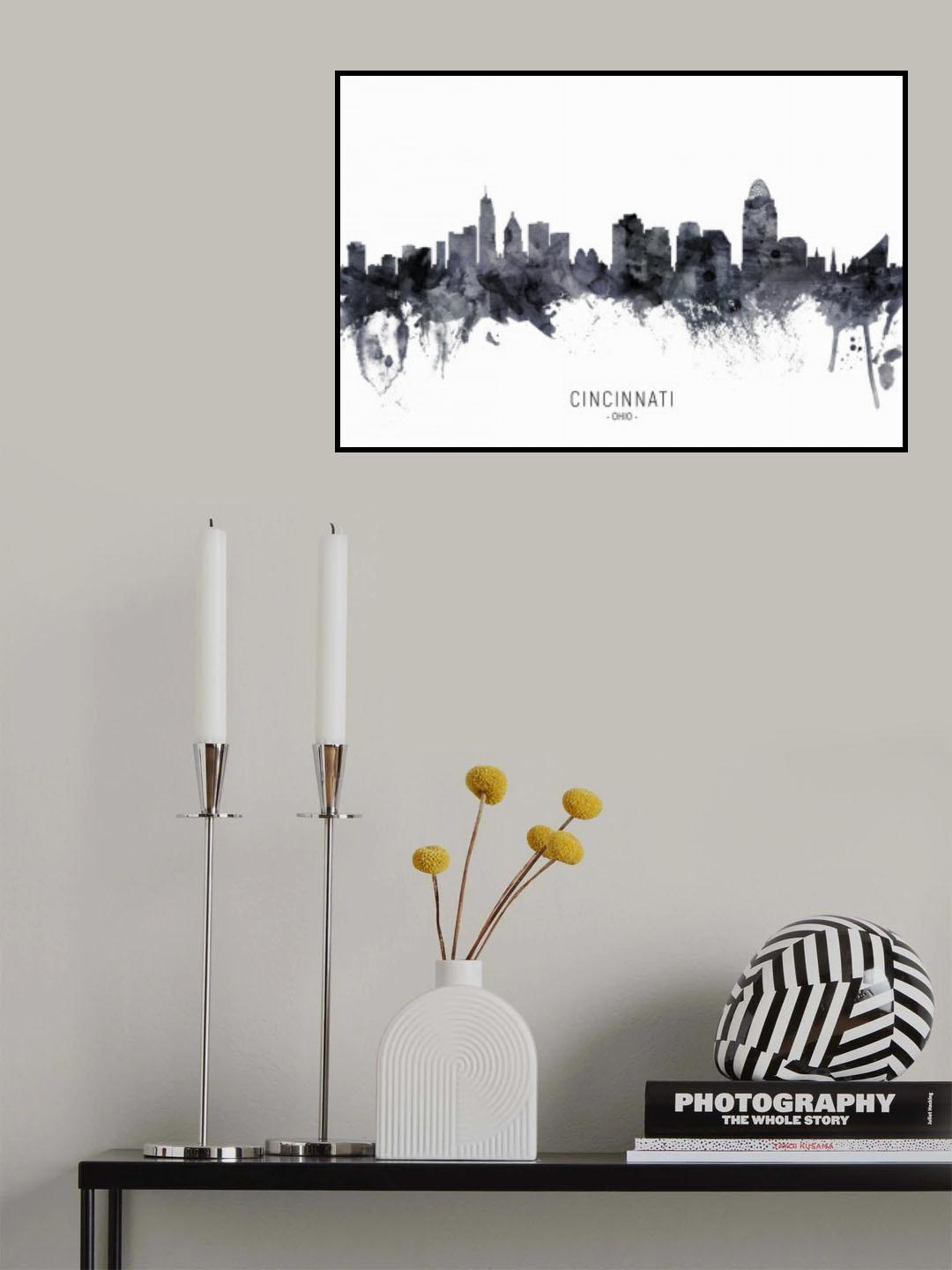 Cincinnati Ohio Skyline Poster och Canvastavla
