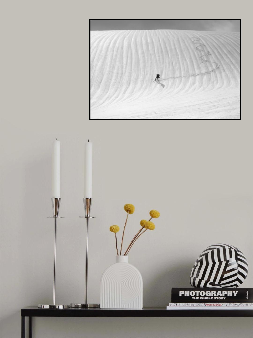 Snow wave surfing Poster och Canvastavla