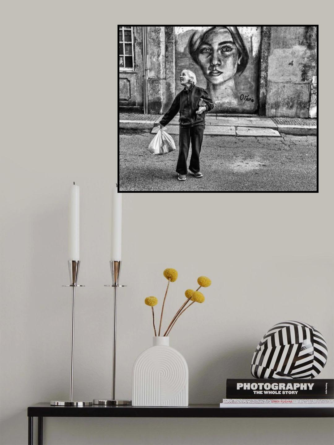 Dancing in the street of Porto Poster och Canvastavla
