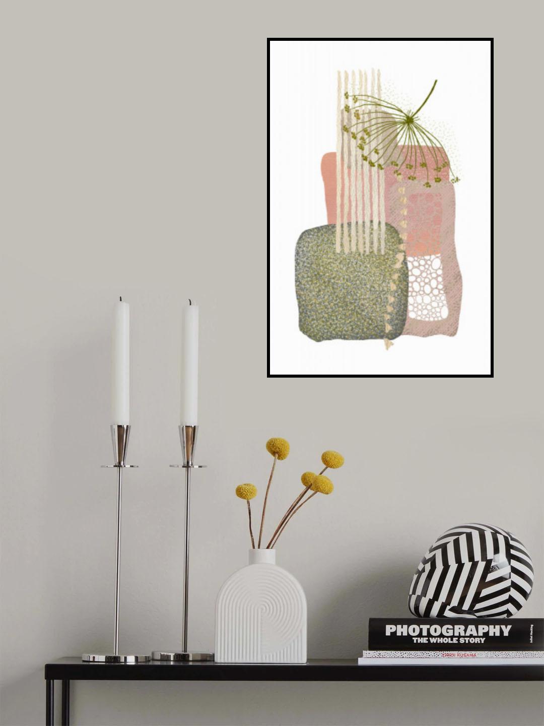 Delicate Pink and Green-3 Poster och Canvastavla