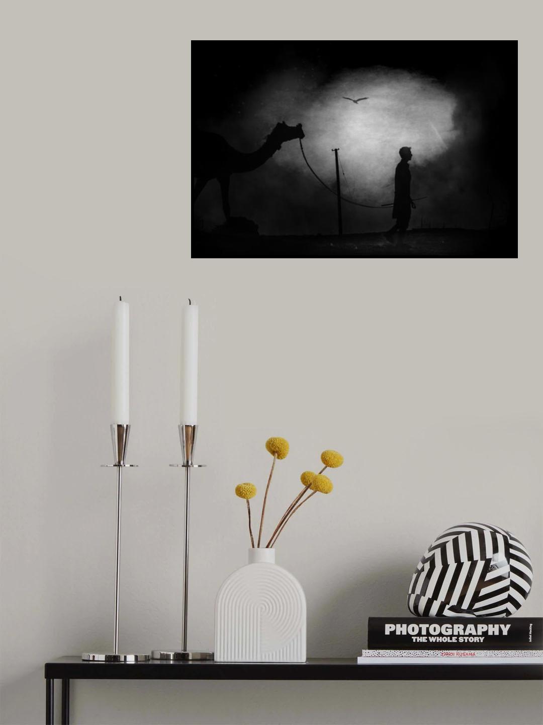 Camel And Men Poster och Canvastavla