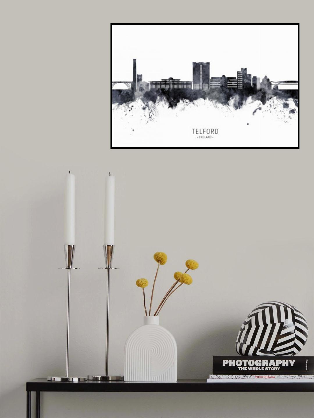 Telford England Skyline Poster och Canvastavla