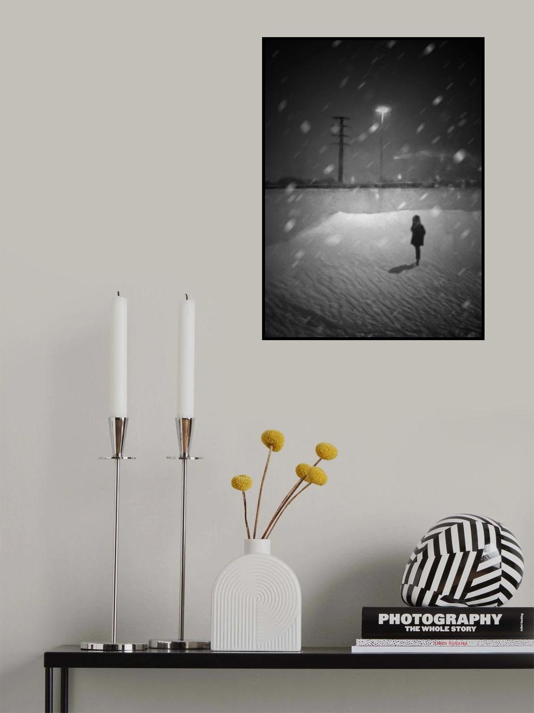 A snowy evening Poster och Canvastavla