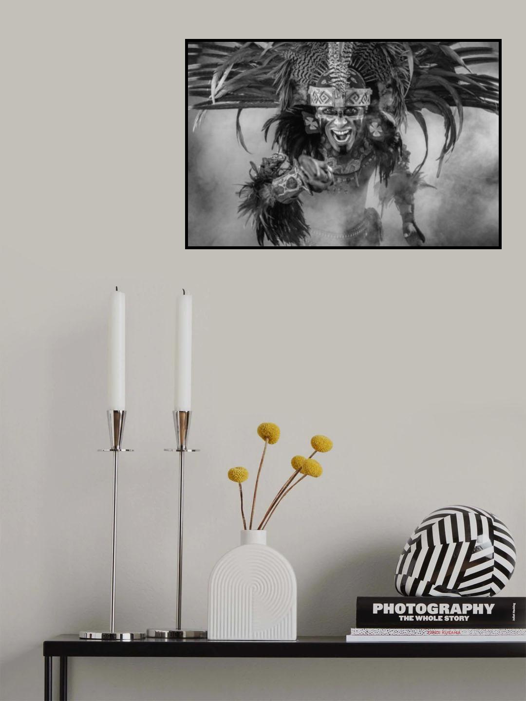 Mexica Warrior Poster och Canvastavla