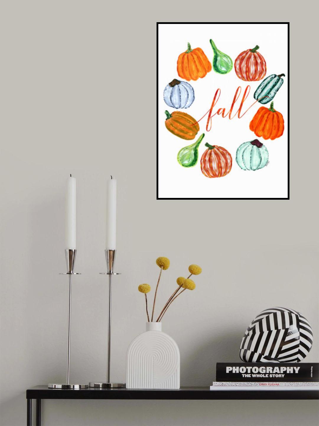 Fall pumkins Poster och Canvastavla
