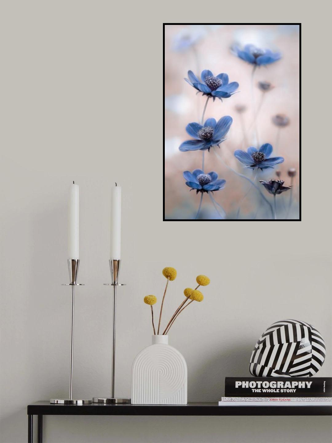 Cosmos blue Poster och Canvastavla