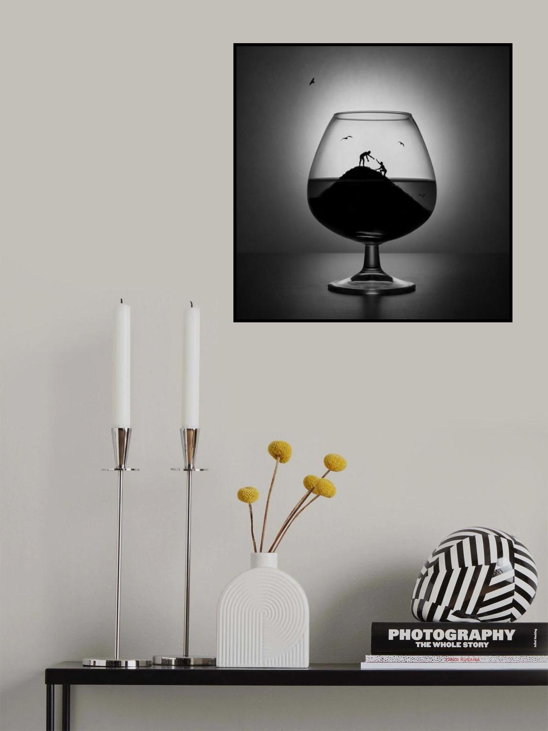 Alcoholism. The hand of help Poster och Canvastavla