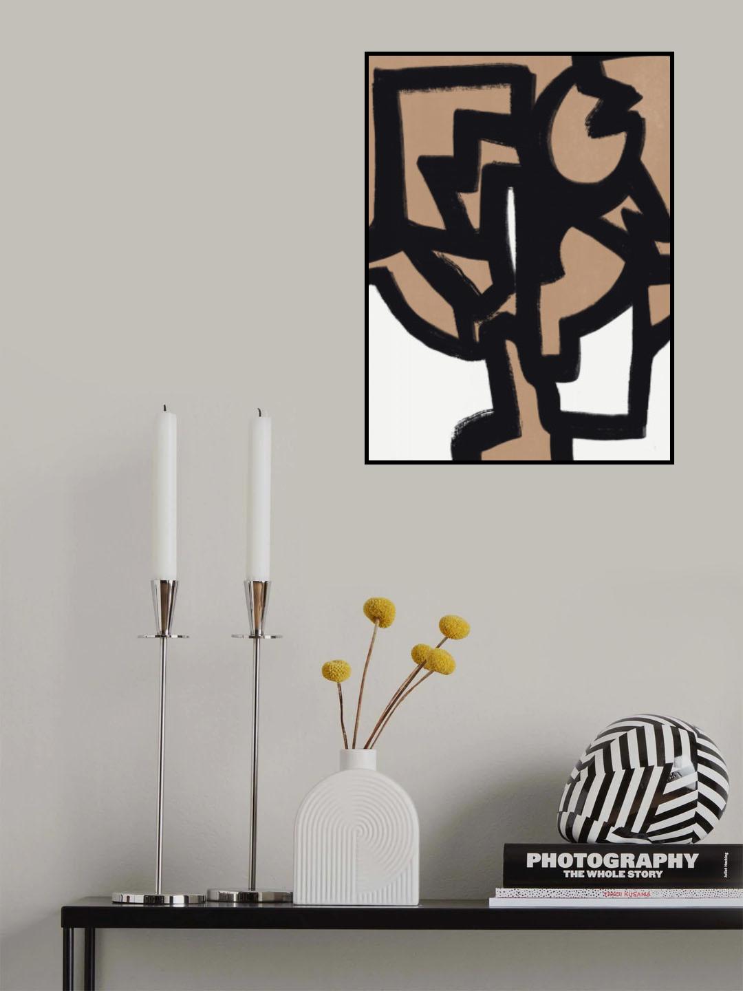 Bold line composition 07 Poster och Canvastavla