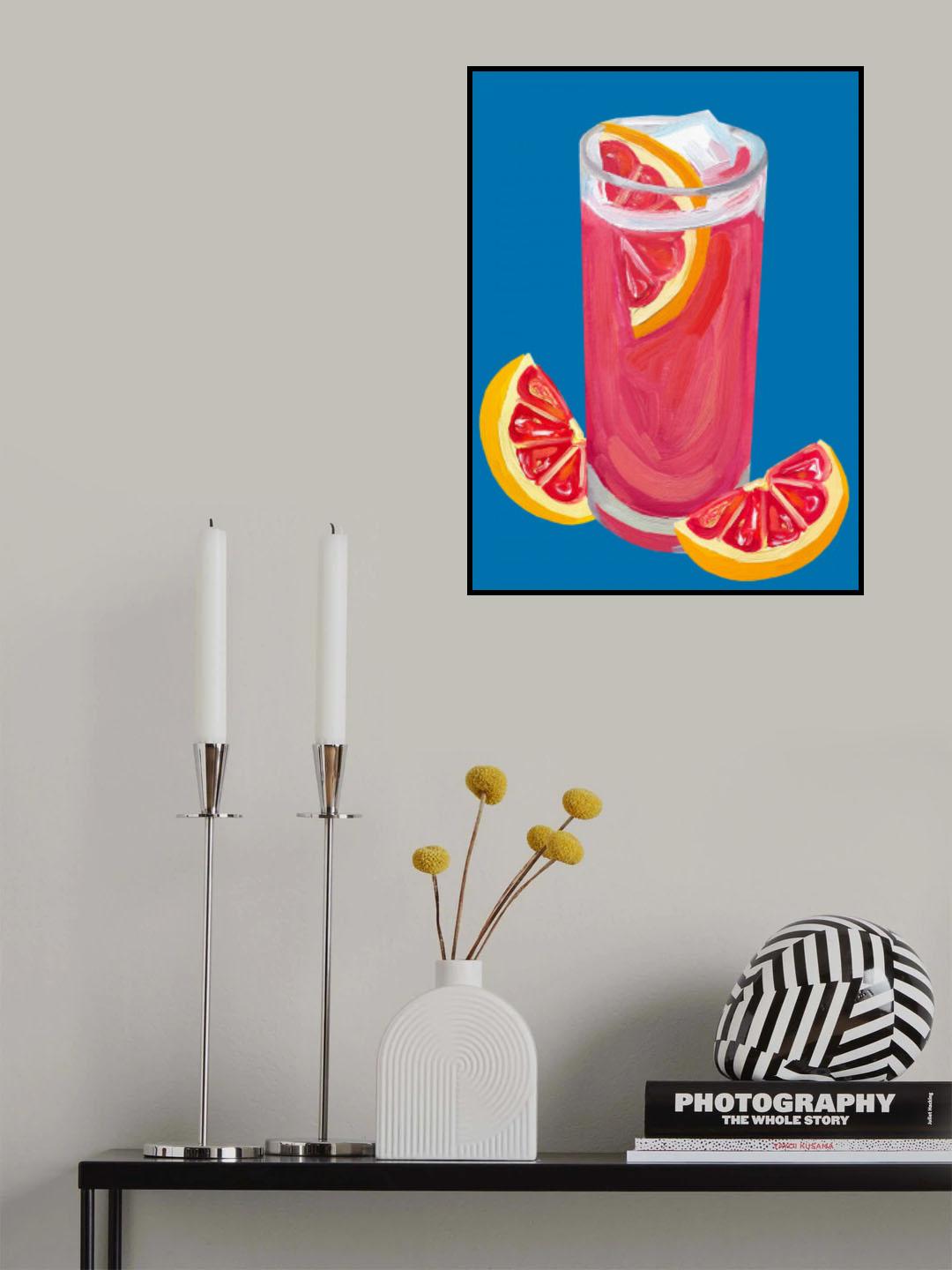 Grapefruit Paloma Blue Poster och Canvastavla