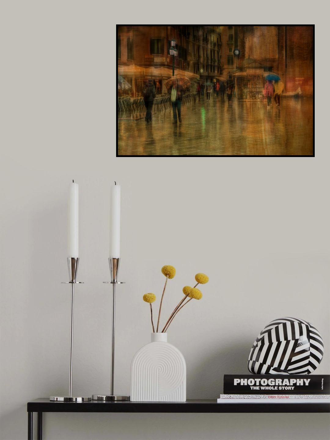 blue umbrella Poster och Canvastavla