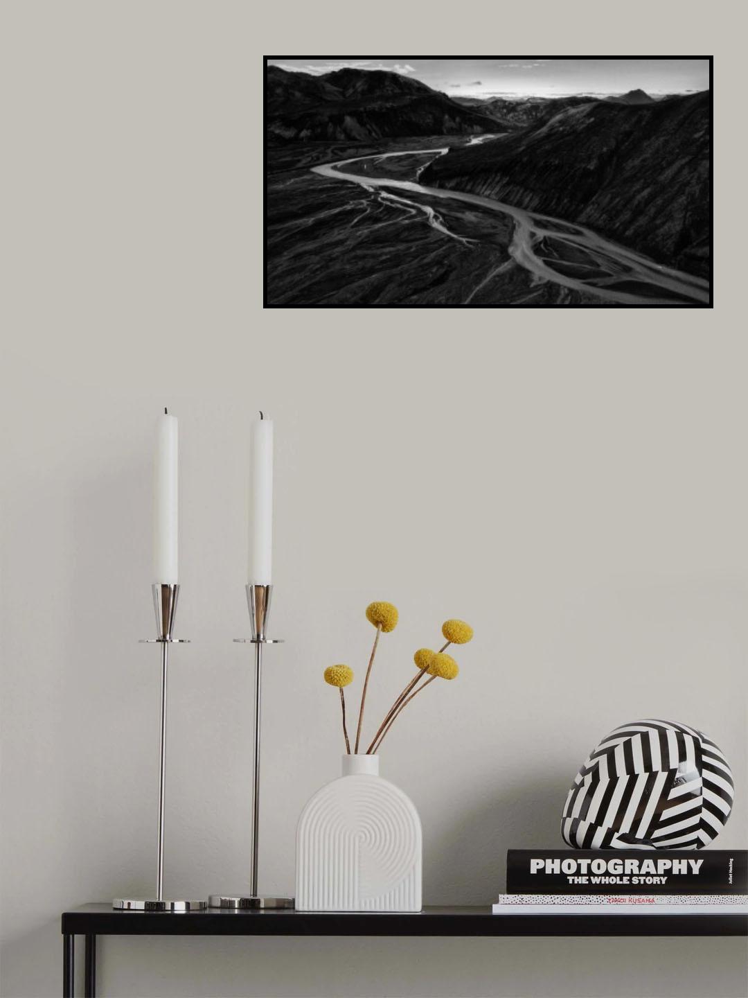 Earth's Water Rhythm Poster och Canvastavla