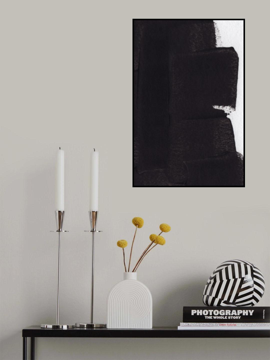 Black Strokes Poster och Canvastavla