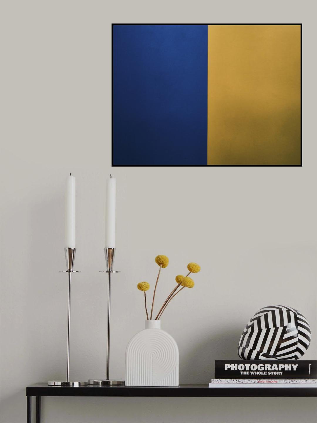 Colors of the flag of the country of free Ukraine Poster och Canvastavla