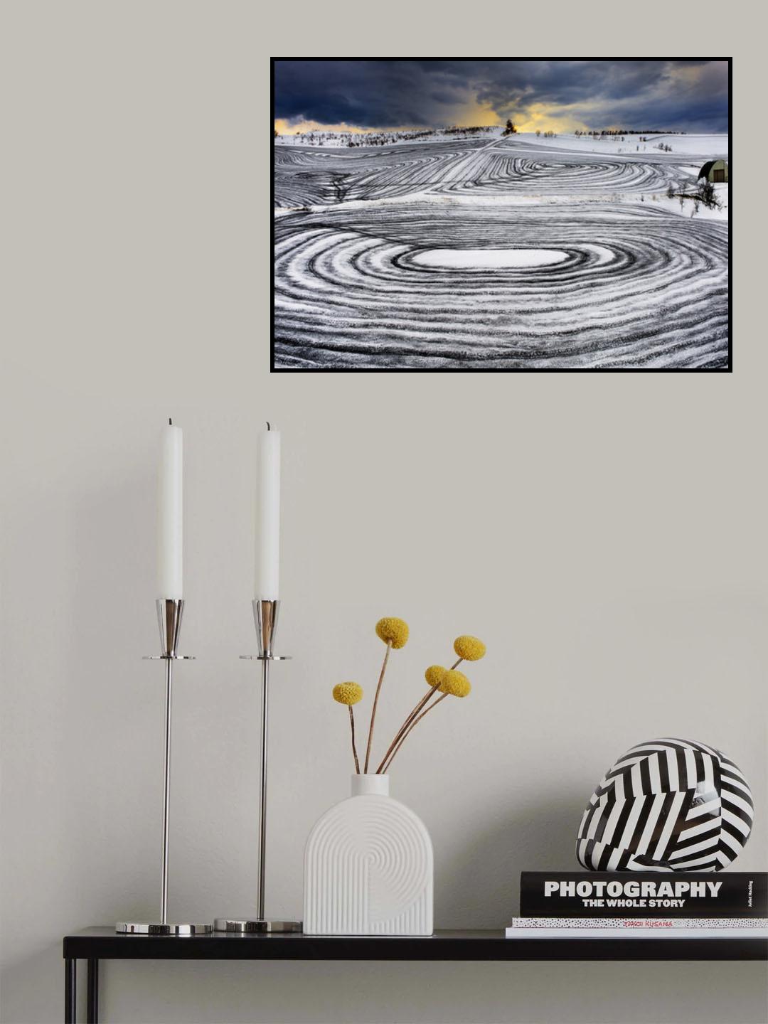 Wintry scenery at Hokkaido Poster och Canvastavla