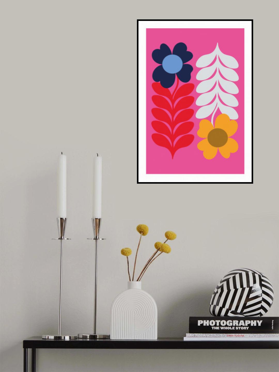 Flowers Pink Poster och Canvastavla