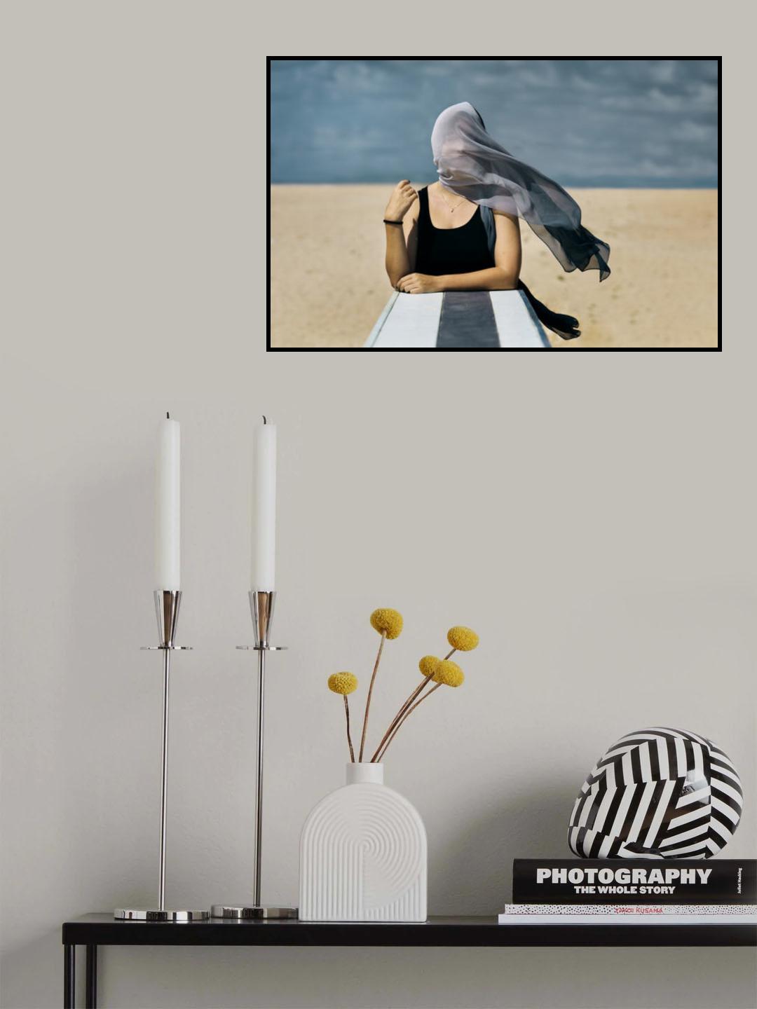 Strange portrait at the beach Poster och Canvastavla