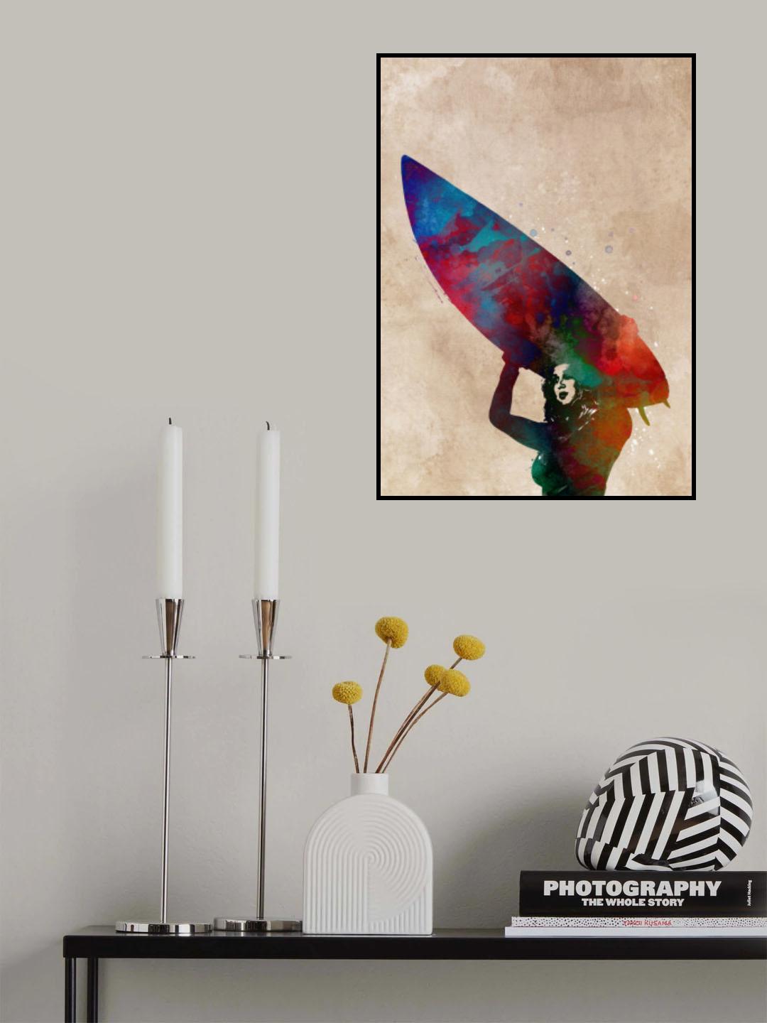 Surfer sport art Poster och Canvastavla