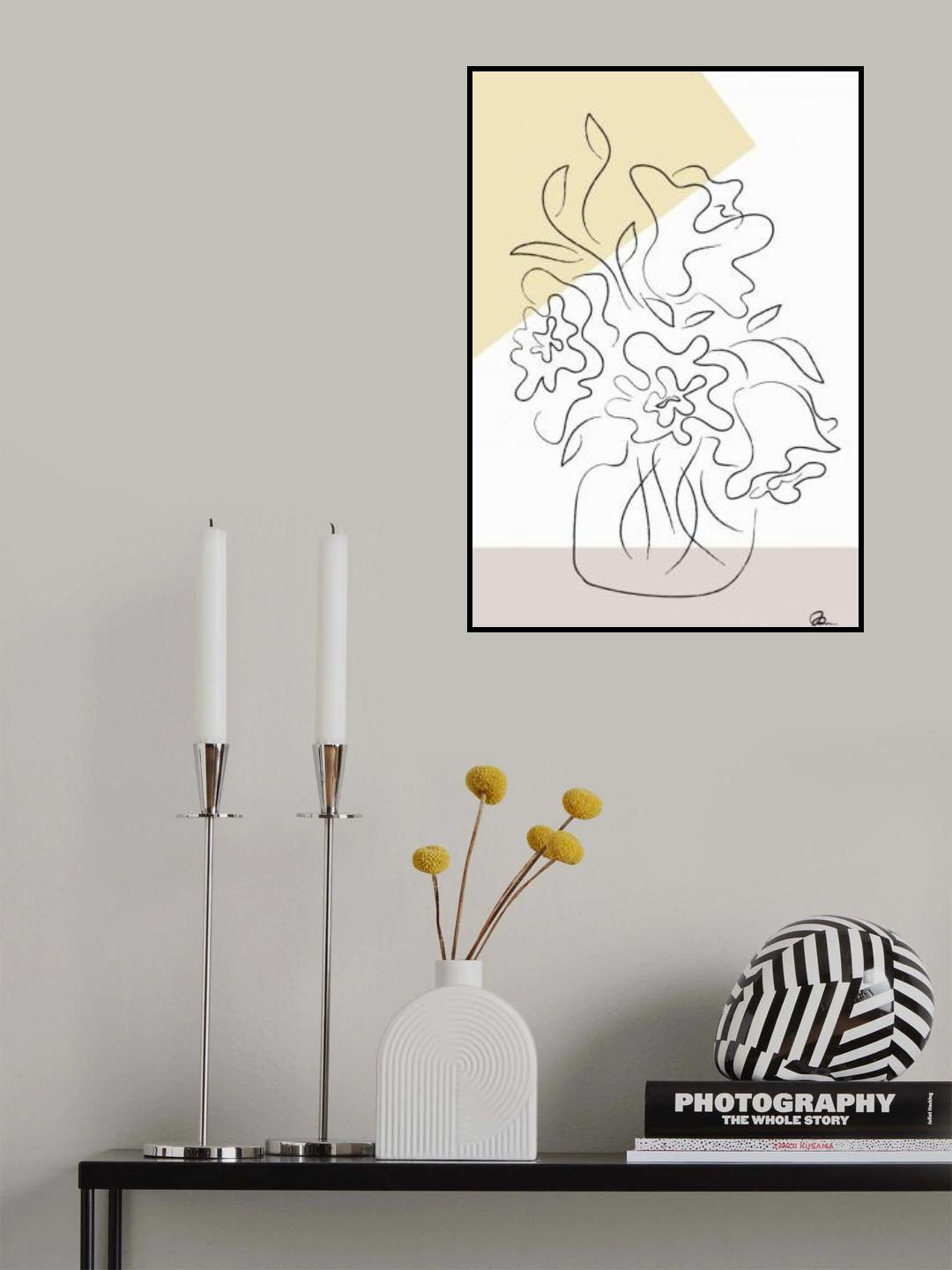Flower Bouquet Modern Poster och Canvastavla
