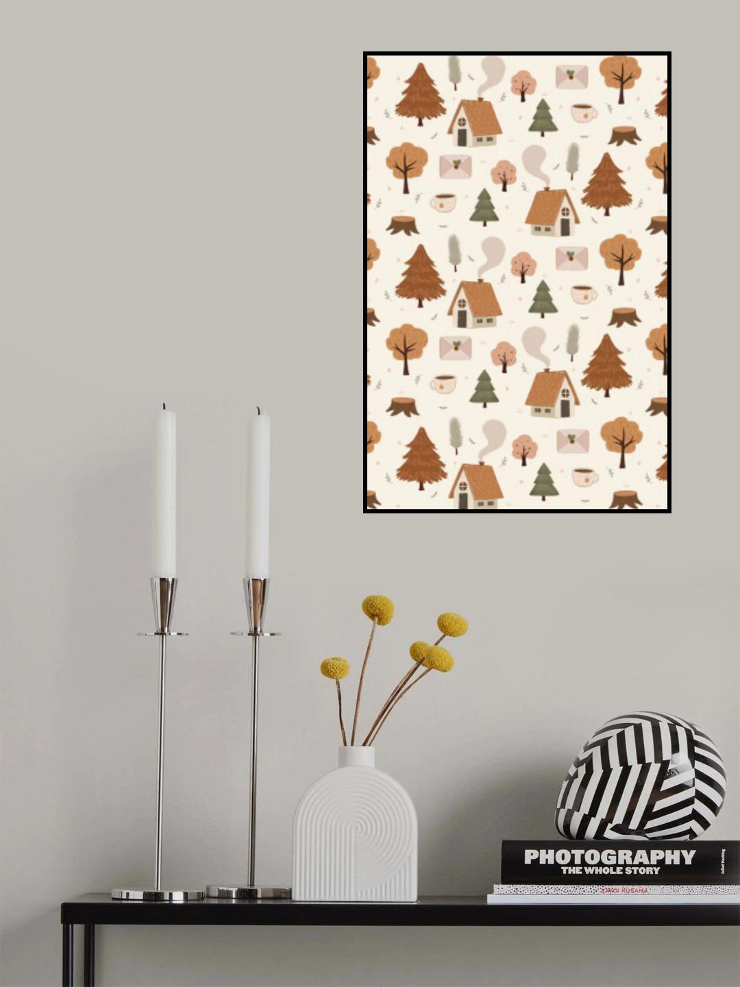 Autumn Vibe Texture Poster och Canvastavla