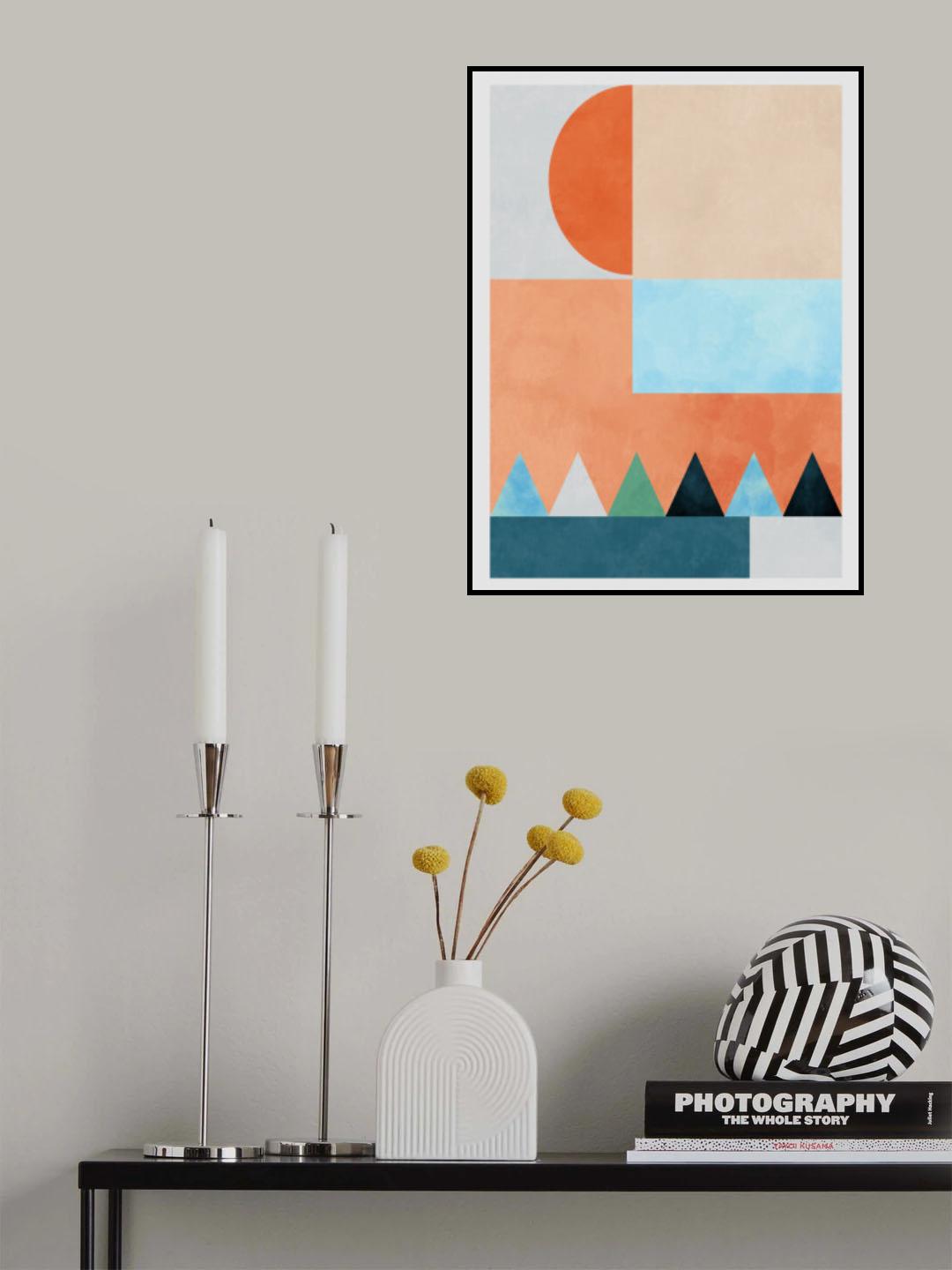 Spaces Bleu Dreieck Poster och Canvastavla