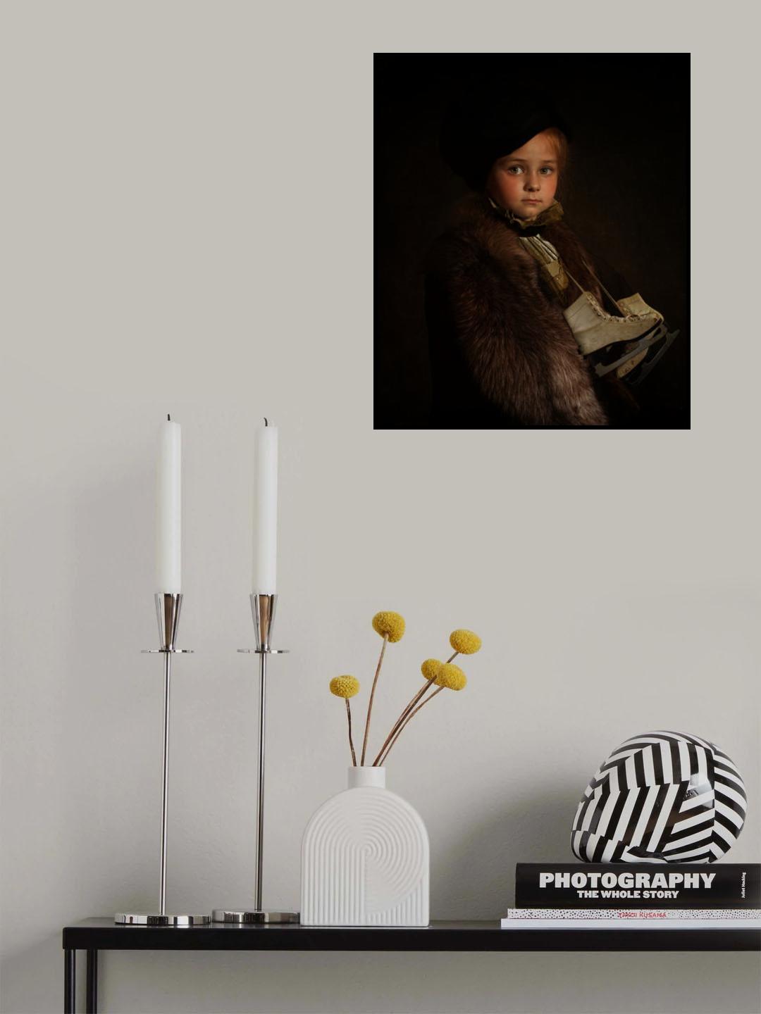 Portrait of a girl with skates Poster och Canvastavla