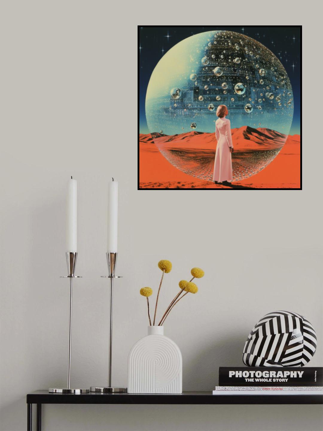 Orb in Space Collage Art Poster och Canvastavla