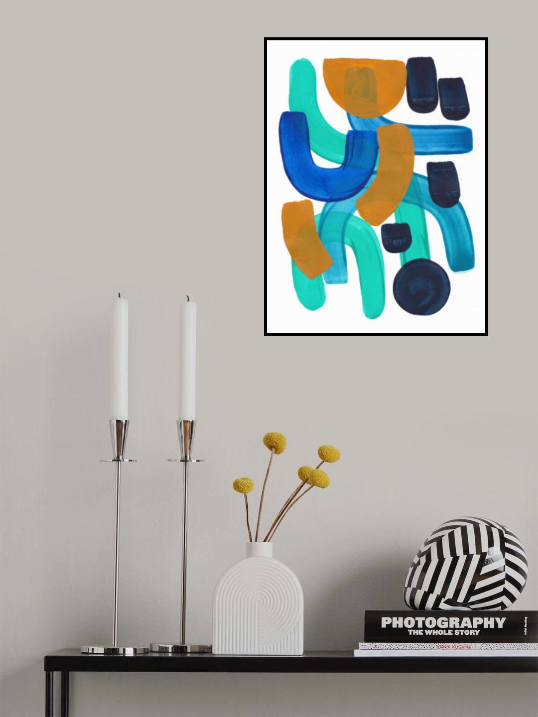 Ocean Gold Poster och Canvastavla