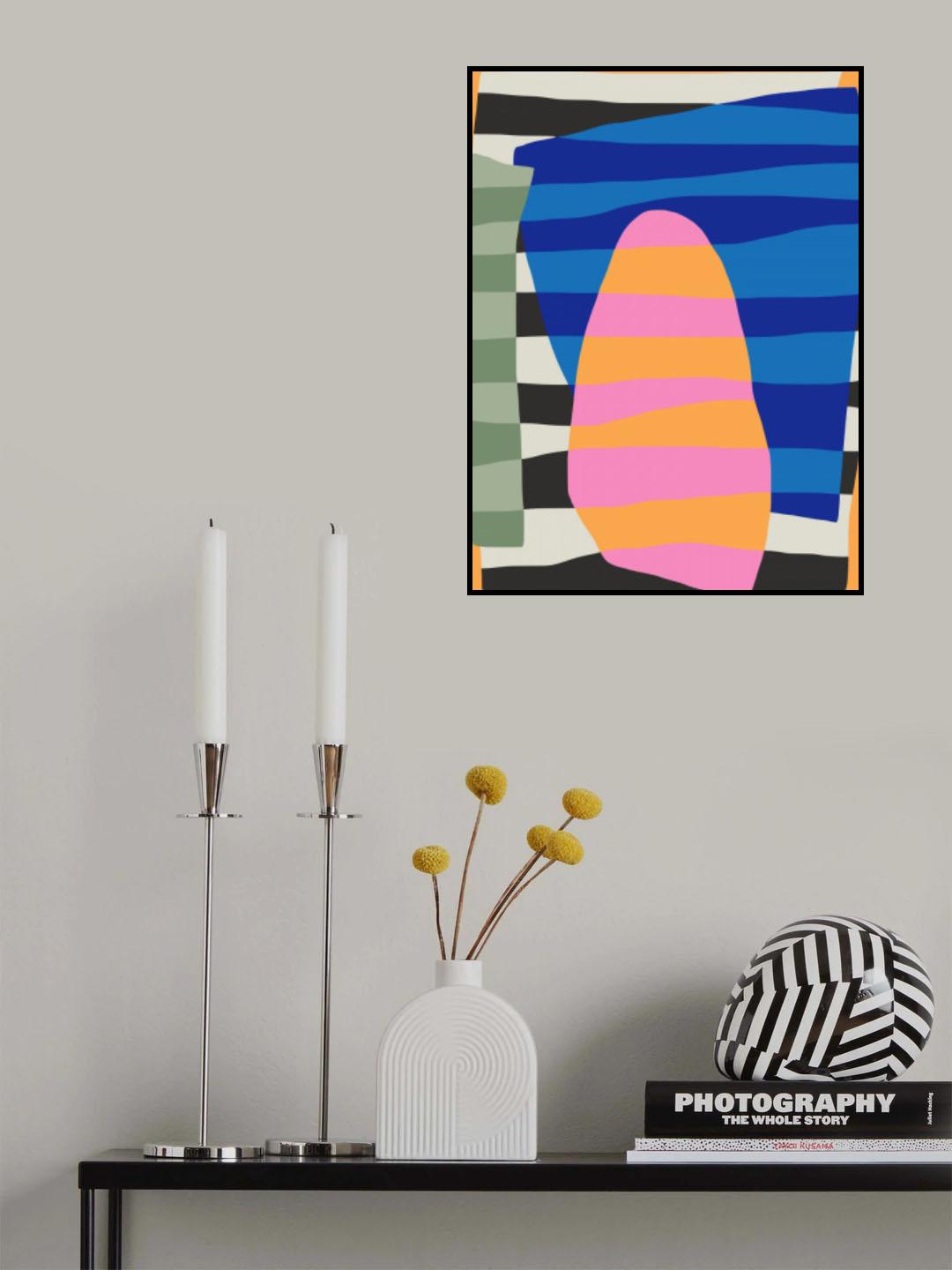 Abstract Stripe Minimal Collage 9 Poster och Canvastavla