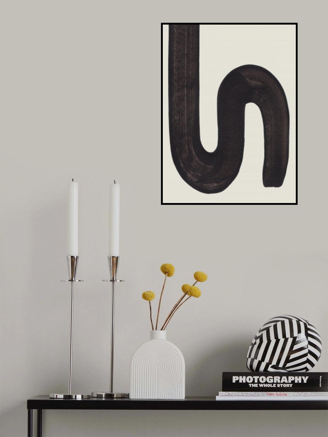 Ink Motif 55 Poster och Canvastavla