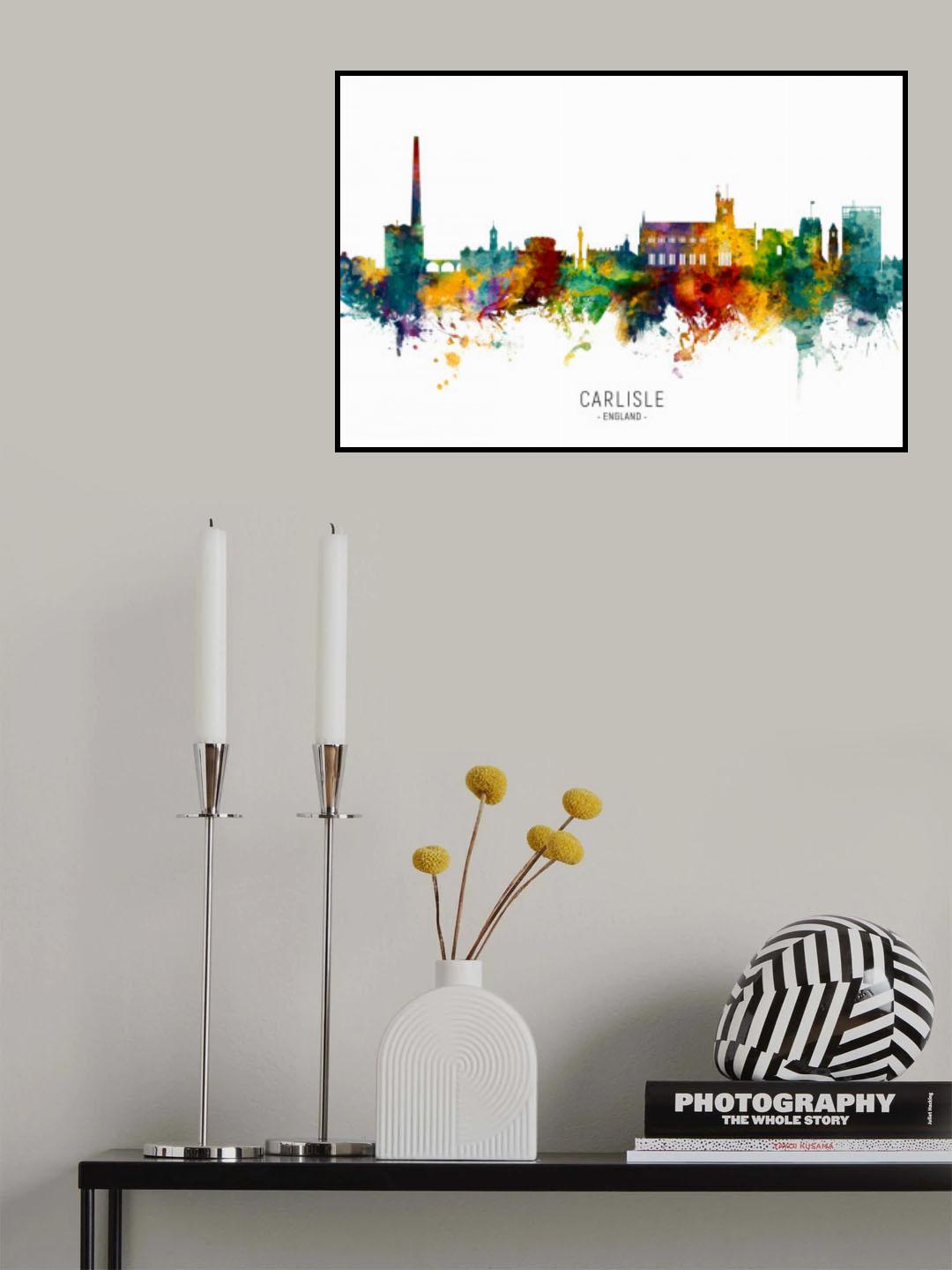 Carlisle England Skyline Poster och Canvastavla