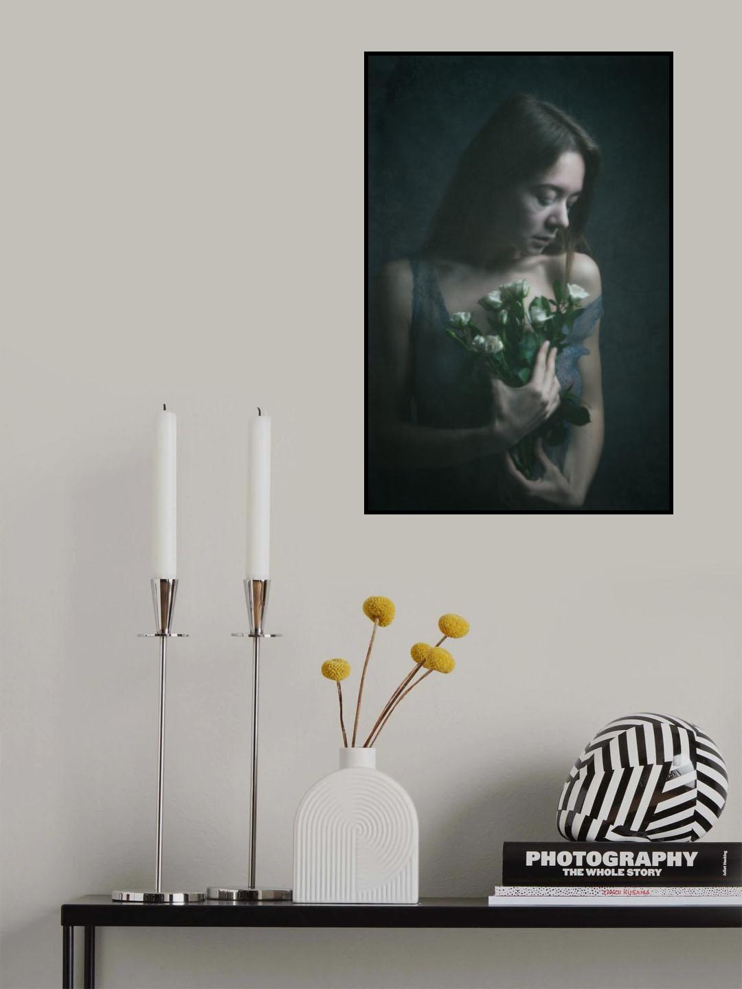 portrait with roses Poster och Canvastavla