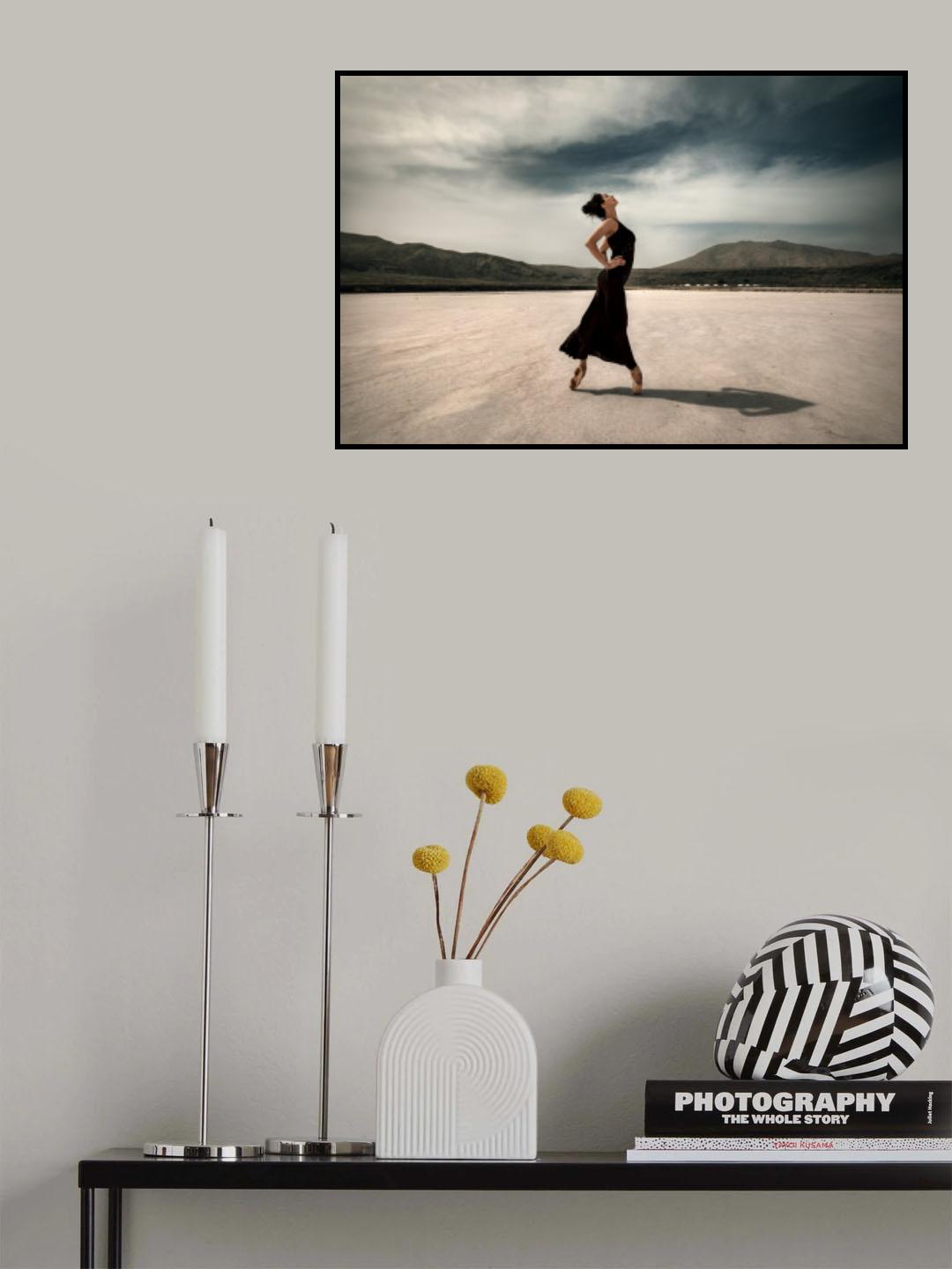 Ballerina on the salt lake Poster och Canvastavla
